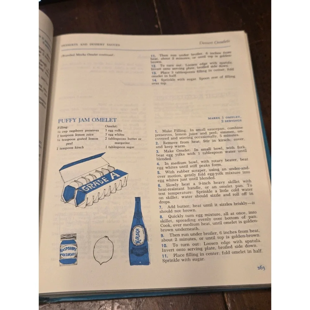McCall's Cook Book Vintage 1963 Hardcover Blue Retro Recipes 13th Printing